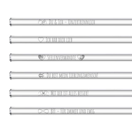 Beste Freundin Glasstrohhalme - 6 liebevolle Sprüche für deine Beste Freundin (Glastrinkhalme) kaufen bei Linkreich – Jetzt entdecken!