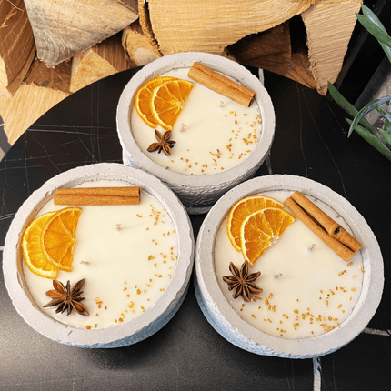 Betonkerzen - Set 3x Betongrau "Grey Cinnamon" (Duftkerze) kaufen bei Linkreich – Jetzt entdecken!