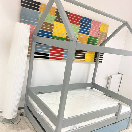 SEO. Bettkasten Solis Kinderbett - Hausbett | Massivholz | Naturholz | 100% Bio - Bett - Natur Linkreich
