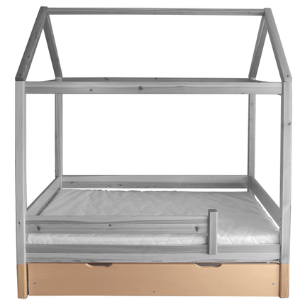 SEO. Bettkasten Solis Kinderbett - Hausbett | Massivholz | Naturholz | 100% Bio - Bett - Natur Linkreich