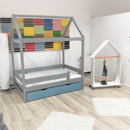 SEO. Bettkasten Solis Kinderbett - Hausbett | Massivholz | Naturholz | 100% Bio - Bett - Natur Linkreich
