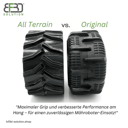 SEO. BF3D Heckreifen für Mammotion ® Luba 2 und mini AWD Gummiprofil All Terrain Plus Reifen - Linkreich