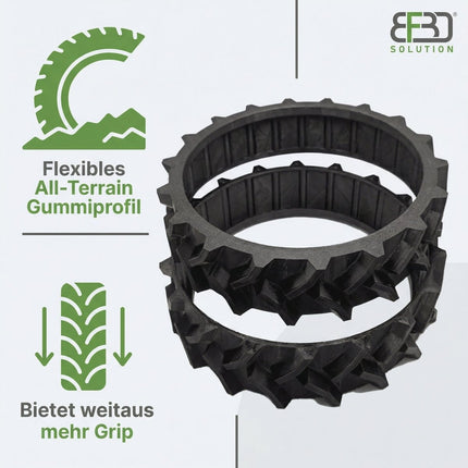 SEO. BF3D Radprofil für WORX ® M500 M700 M1000 Landroid Gummi All Terrain FLEXIBEL! - Linkreich