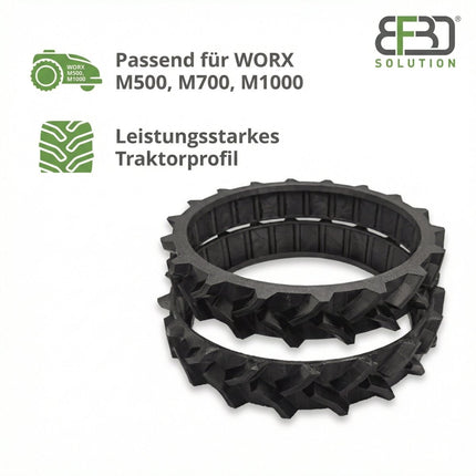 SEO. BF3D Radprofil für WORX ® M500 M700 M1000 Landroid Gummi All Terrain FLEXIBEL! - Linkreich