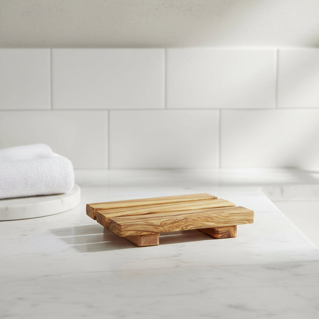 Seifenablage "Palette" aus Olivenholz
