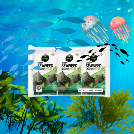 SEO. Bibigo Seetang Snack Wasabi 3 x 5g - Linkreich