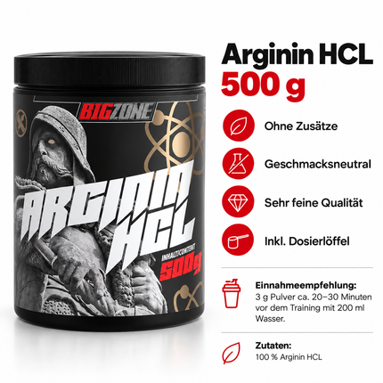 BigZone Arginin HCL 500 g – Produktinformationen