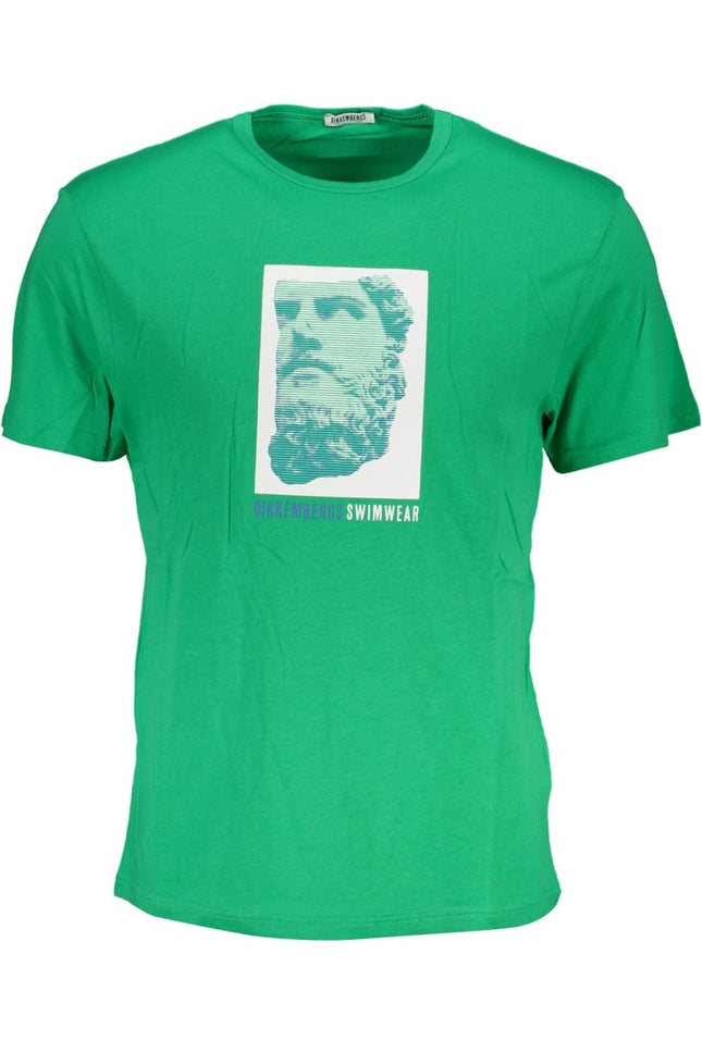 SEO. Bikkembergs T-Shirt Herren – Grünes Kurzarm-Shirt mit Logo-Aufdruck | soulluna.de - Grün Linkreich
