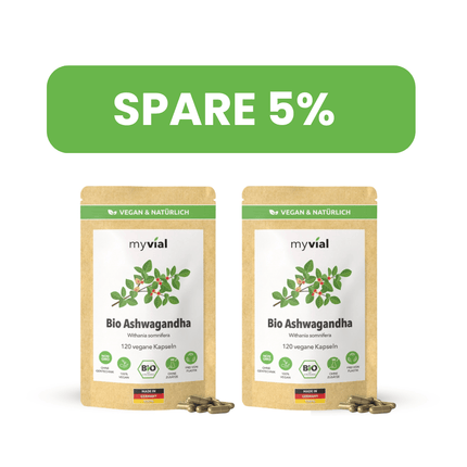 SEO. Bio Ashwagandha Kapseln - 2er Pack - 5% Rabatt Linkreich