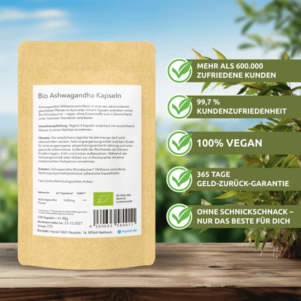 SEO. Bio Ashwagandha Kapseln - Einzeln Linkreich