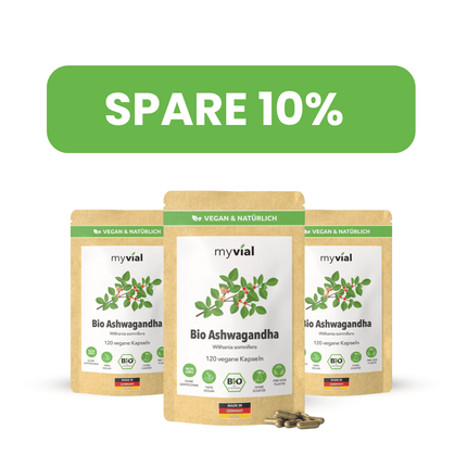 SEO. Bio Ashwagandha Kapseln - 3er Pack - 10% Rabatt Linkreich