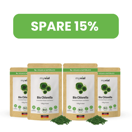 SEO. Bio Chlorella Pulver - 4er Pack - 15% Rabatt Linkreich