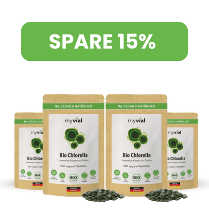 SEO. Bio Chlorella Tabletten Presslinge - 4er Pack - 15% Rabatt Linkreich