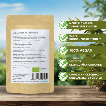SEO. Bio Chlorella Tabletten Presslinge - Einzeln Linkreich
