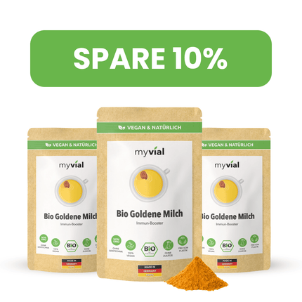 SEO. Bio Goldene Milch Latte mit 10 ayurvedischen Superfoods - 3er Pack - 10% Rabatt Linkreich