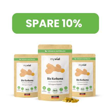 SEO. Bio Kurkuma Kapseln mit schwarzem Bio Pfeffer - 3er Pack - 10% Rabatt Linkreich