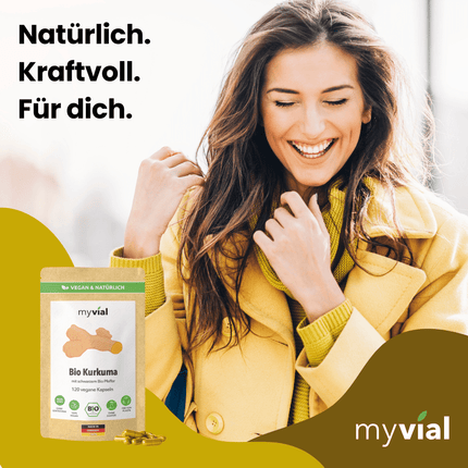 SEO. Bio Kurkuma Kapseln mit schwarzem Bio Pfeffer - Einzeln Linkreich