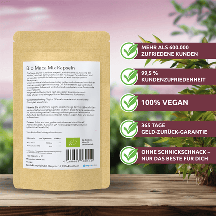 SEO. Bio Maca Mix Kapseln - Einzeln Linkreich