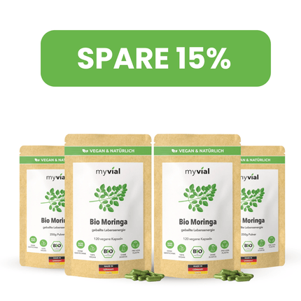 SEO. Bio Moringa Kapseln - 4er Pack - 15% Rabatt Linkreich