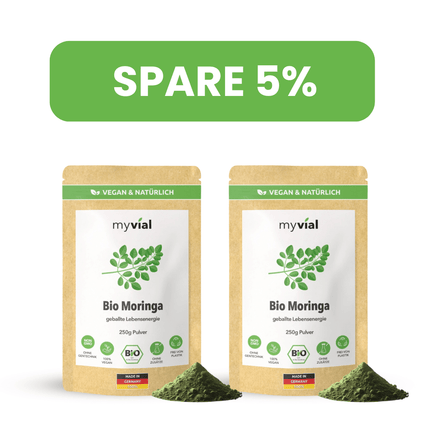 SEO. Bio Moringa Pulver - 2er Pack - 5% Rabatt Linkreich