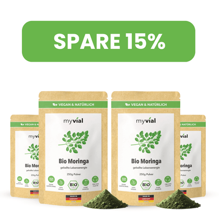 SEO. Bio Moringa Pulver - 4er Pack - 15% Rabatt Linkreich