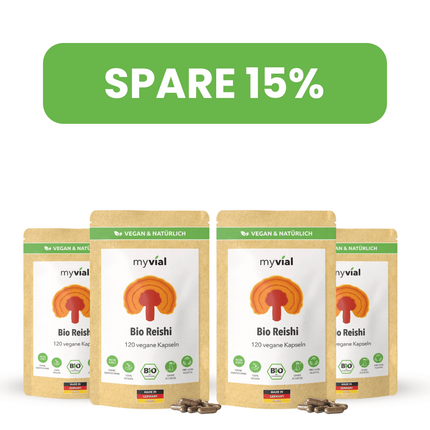 SEO. Bio Reishi Kapseln - 4er Pack - 15% Rabatt Linkreich