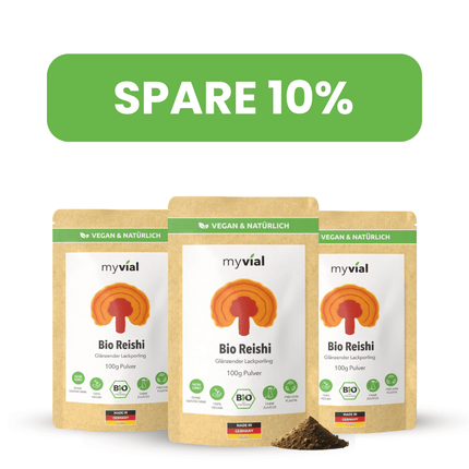 SEO. Bio Reishi Pulver - 3er Pack - 10% Rabatt Linkreich