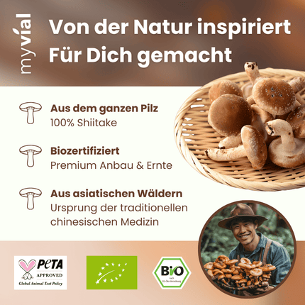 SEO. Bio Shiitake Kapseln - Einzeln Linkreich