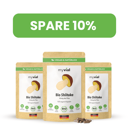 SEO. Bio Shiitake Kapseln - 3er Pack - 10% Rabatt Linkreich