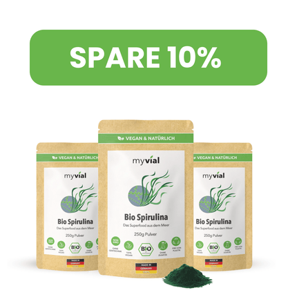 SEO. Bio Spirulina Pulver - 3er Pack - 10% Rabatt Linkreich