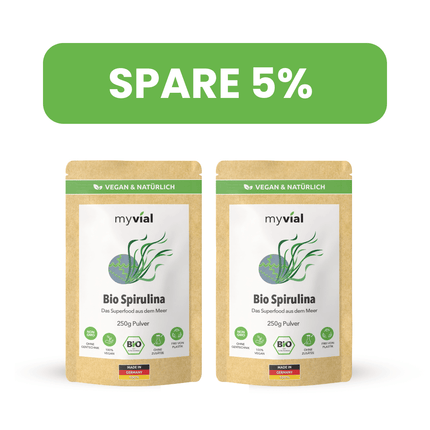 SEO. Bio Spirulina Pulver - 2er Pack - 5% Rabatt Linkreich