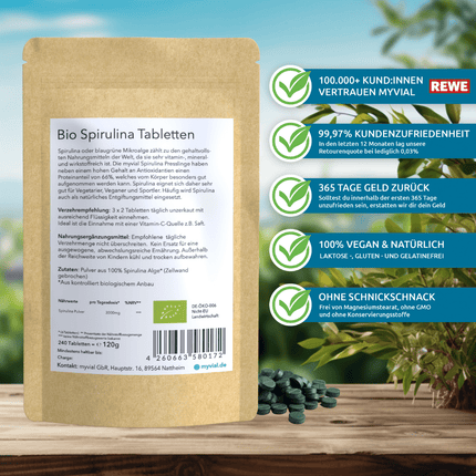 SEO. Bio Spirulina Tabletten Presslinge - Einzeln Linkreich