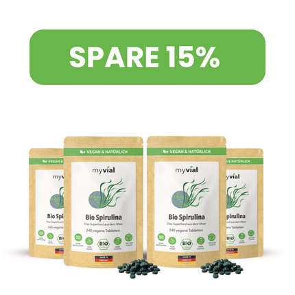 SEO. Bio Spirulina Tabletten Presslinge - 4er Pack - 15% Rabatt Linkreich