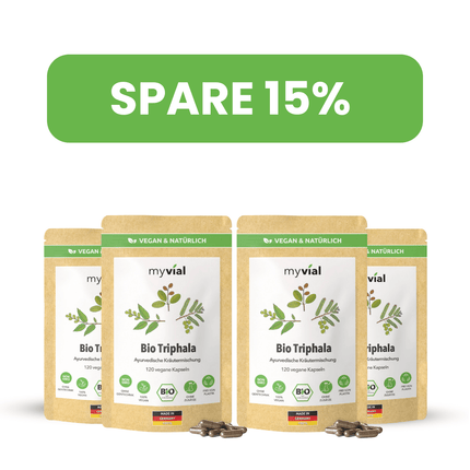 SEO. Bio Triphala Kapseln - 4er Pack - 15% Rabatt Linkreich