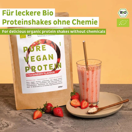 Bio Veganes Proteinpulver Erdbeere ohne Soja (Nahrungsergänzungsmittel) kaufen bei Linkreich – Jetzt entdecken!