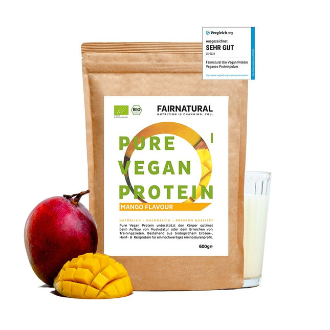 Bio Veganes Proteinpulver Mango ohne Soja (Nahrungsergänzungsmittel) kaufen bei Linkreich – Jetzt entdecken!