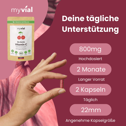 SEO. Bio Vitamin C Kapseln aus Acerola - Einzeln Linkreich