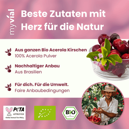 SEO. Bio Vitamin C Kapseln aus Acerola - Einzeln Linkreich
