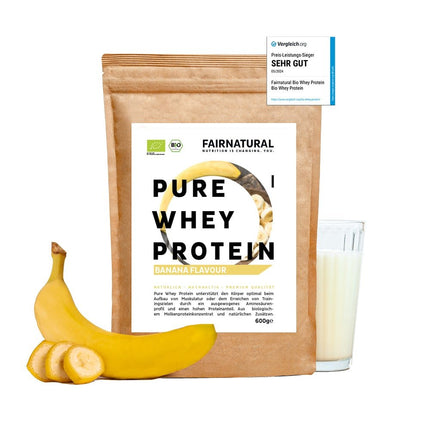 Bio Whey Protein Pulver Banane (Nahrungsergänzungsmittel) kaufen bei Linkreich – Jetzt entdecken!