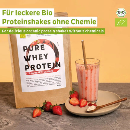 Bio Whey Protein Pulver Erdbeere (Nahrungsergänzungsmittel) kaufen bei Linkreich – Jetzt entdecken!