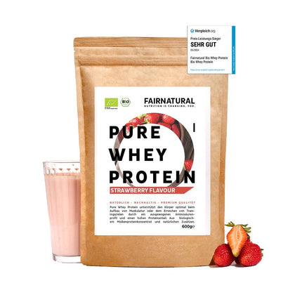 Bio Whey Protein Pulver Erdbeere (Nahrungsergänzungsmittel) kaufen bei Linkreich – Jetzt entdecken!