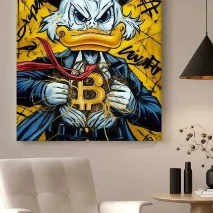 Bitcoin Duck - Leinwandbild Pop Art (Canvas) kaufen bei Linkreich – Jetzt entdecken!