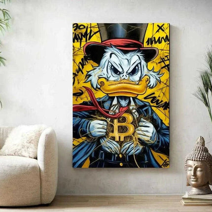 Bitcoin Duck - Leinwandbild Pop Art (Canvas) kaufen bei Linkreich – Jetzt entdecken!
