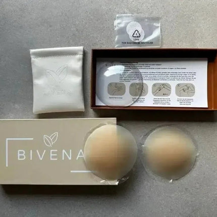 Bivena® Nippelpads – Wiederverwendbare Silikon-Cover, selbstklebend & unsichtbar, Ø 8 cm - Linkreich