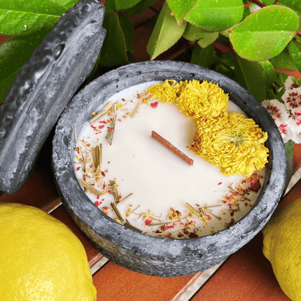 Black Edition HANDGEMACHTE Citronella BETONKERZE - Stilvolle Sojawachskerze für Ihr Zuhause. Outdoor Kerze mit Blütenverzierung und HOCHWERTIGEM Holzdocht aus dem Südschwarzwald (Duftkerze) kaufen bei Linkreich – Jetzt entdecken!