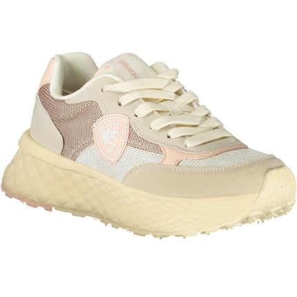 SEO. BLAUER Damen Sportschuhe Beige – Bequeme Sneaker mit herausnehmbarem Fußbett für Frühjahr/Sommer - Hellblau Linkreich