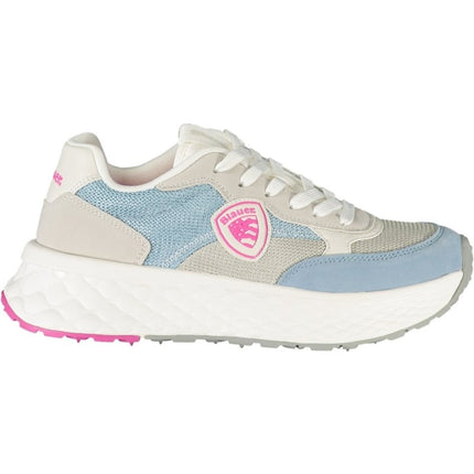 SEO. BLAUER Damen Sportschuhe Beige – Bequeme Sneaker mit herausnehmbarem Fußbett für Frühjahr/Sommer - Hellblau Linkreich