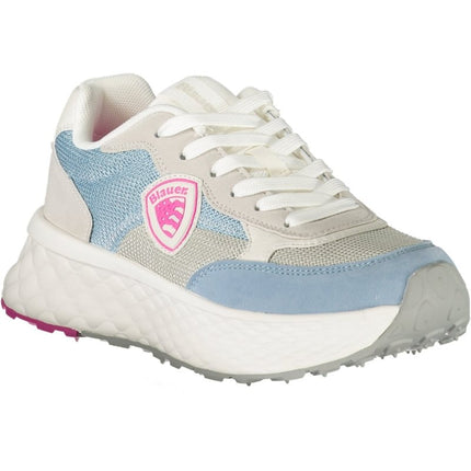 SEO. BLAUER Damen Sportschuhe Beige – Bequeme Sneaker mit herausnehmbarem Fußbett für Frühjahr/Sommer - Hellblau Linkreich