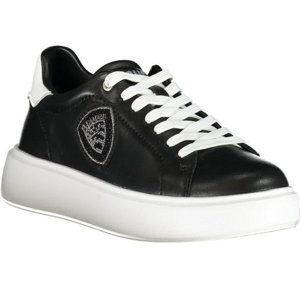 SEO. BLAUER Damen Sportschuhe Schwarz – Stylische Sneaker mit Strass-Details für Frühjahr/Sommer - Schwarz Linkreich