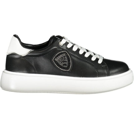 SEO. BLAUER Damen Sportschuhe Schwarz – Stylische Sneaker mit Strass-Details für Frühjahr/Sommer - Schwarz Linkreich